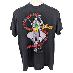 Vintage 1989 DC Comics The Joker Graphic T Shirt Size XL HaHa Single Stitch Tee